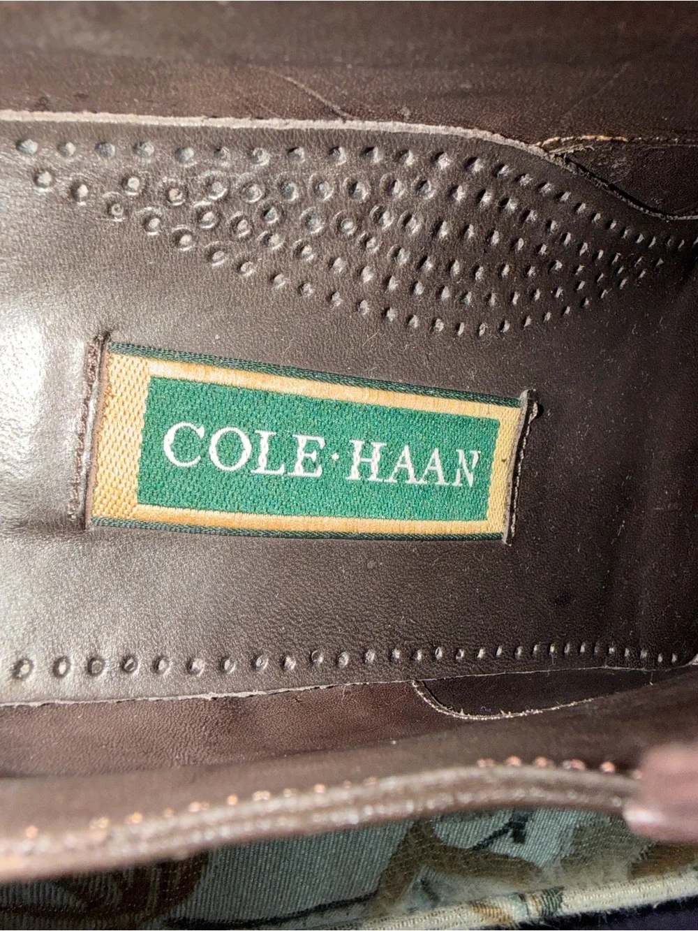Cole Haan Derby Lace Up Apron Toe Brown Leather Dress Shoes Men's US 9D Academia